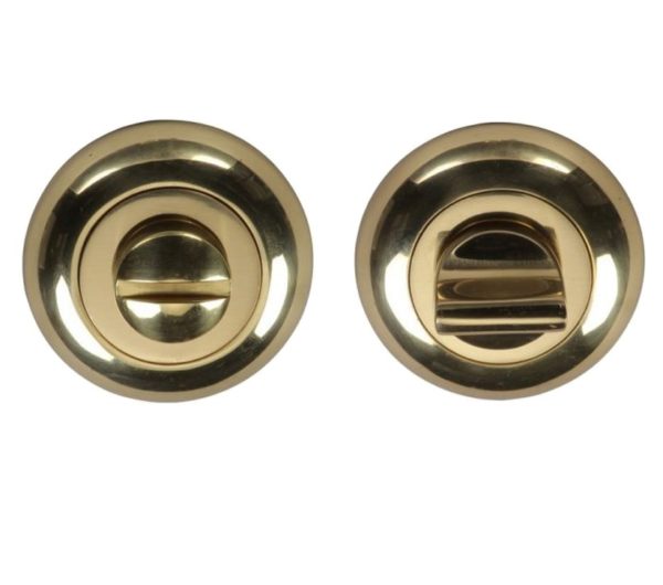 Heritage Brass Round 48mm Diameter Turn & Release, Polished Brass