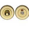 Heritage Brass Indicator Round 53mm Diameter Turn & Release, Polished Brass