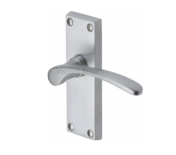 Heritage Brass Sophia Short Satin Chrome Door Handles (sold in pairs)