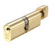 Zoo Hardware Vier Precision Oval Profile 5 Pin Cylinder & Turns (60mm, 70mm OR 80mm), Polished Brass