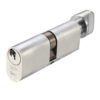 Zoo Hardware Vier Precision Oval Profile 5 Pin Cylinder & Turns (60mm, 70mm OR 80mm), Satin Chrome