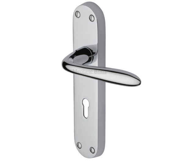 Heritage Brass Sutton Polished Chrome Door Handles (sold in pairs)