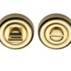 Heritage Brass Round 53mm Diameter Turn & Release, Polished Brass