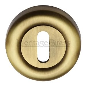Heritage Brass Standard Key Escutcheon, Antique Brass