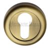Heritage Brass Euro Profile Key Escutcheon, Antique Brass