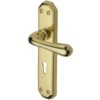 Heritage Brass Charlbury Polished Brass Door Handles (sold in pairs)