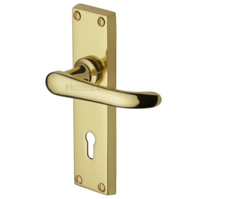 Heritage Brass Windsor Polished Brass Door Handles (sold in pairs)