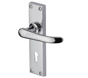 Heritage Brass Windsor Polished Chrome Door Handle(sold in pairs)