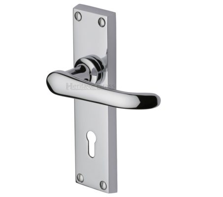 Heritage Brass Windsor Polished Chrome Door Handle(sold in pairs)