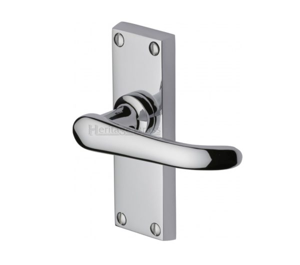 Heritage Brass Windsor Short Polished Chrome Door Handles(sold in pairs)