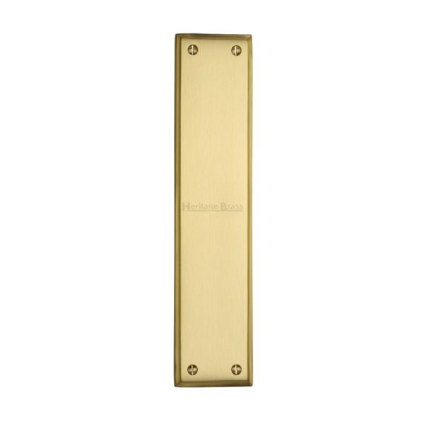 Heritage Brass Raised Fingerplate (282mm x 63mm), Satin Brass Finish