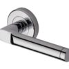 Heritage Brass Celia Polished Chrome Door Handles On Round Rose (sold in pairs)