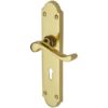 Heritage Brass Savoy Long Polished Brass Door Handles (sold in pairs)