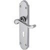 Heritage Brass Savoy Long Polished Chrome Door Handles (sold in pairs)