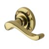 Heritage Brass Bedford Polished Brass Door Handles On Round Rose(sold in pairs)