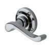 Heritage Brass Bedford Polished Chrome Door Handles On Round Rose(sold in pairs)