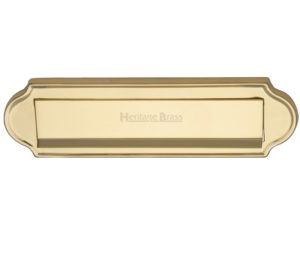 Heritage Brass Gravity Letter Plate (280mm x 78mm), Polished Brass
