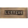 Heritage Brass Letters Embossed Letter Plate (254mm x 101mm), Antique Brass