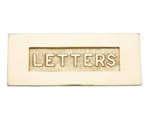 Heritage Brass Letters Embossed Letter Plate (254mm x 101mm), Polished Brass