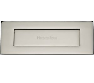 Heritage Brass Letter Plate (Various Sizes), Polished Nickel