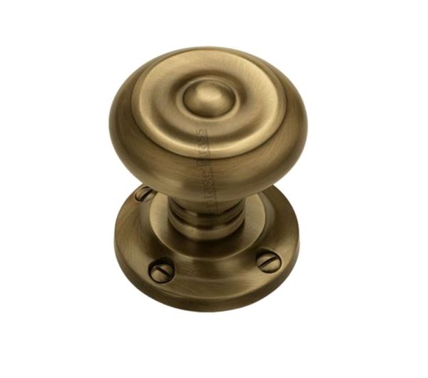 Heritage Brass Aylesbury Mortice Door Knobs, Antique Brass (sold in pairs)