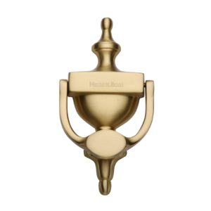 Heritage Brass Urn Door Knocker (Small Or Large), Satin Brass