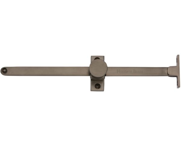 Heritage Brass Sliding Design Casement Stay (10" - 254mm), Matt Bronze