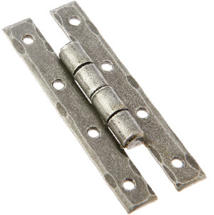 Jedo Collection Valley Forge Cabinet 'H' Hinge (35mm x 90mm), Pewter Patina (Sold In Pairs)