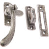 Jedo Collection Valley Forge Bulb End Casement Window Fastener (95mm x 55mm), Pewter Patina