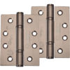 Zoo Hardware Vier Precision 4 Inch Grade 14 High Performance Hinge, PVD Stainless Bronze (sold in pairs)