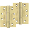 Zoo Hardware Vier Precision 4 Inch Grade 14 High Performance Hinge, PVD Stainless Brass (sold in pairs)