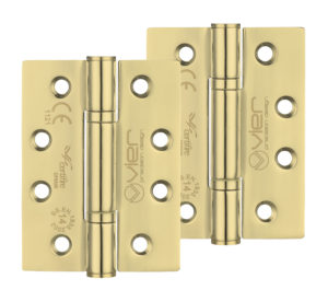 Zoo Hardware Vier Precision 4 Inch Grade 14 High Performance Hinge, PVD Stainless Brass (sold in pairs)