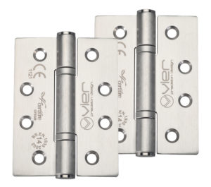 Zoo Hardware Vier Precision 4 Inch Grade 14 High Performance Hinge, Satin Stainless Steel (sold in pairs)