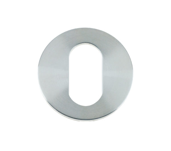 Zoo Hardware Vier Oval Profile Key Escutcheon, Satin Stainless Steel