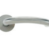 Zoo Hardware Vier Arch RTD Lever On Round Rose, Satin Stainless Steel (sold in pairs)