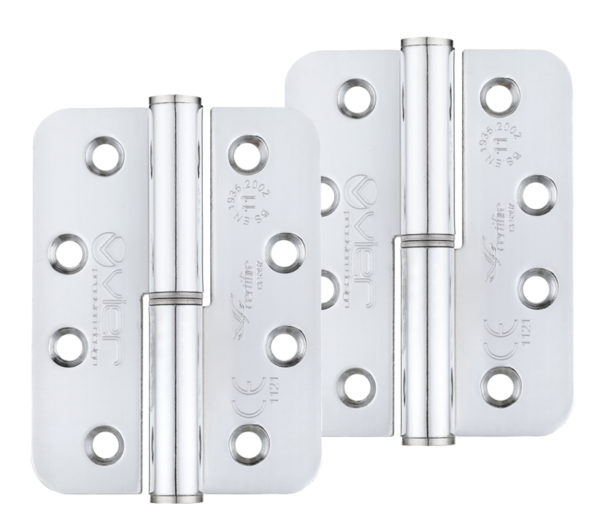 Zoo Hardware Vier Precision 4 Inch Grade 11 Radius Edge Lift-Off Hinge, Polished Chrome (sold in pairs)