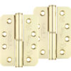 Zoo Hardware Vier Precision 4 Inch Grade 11 Radius Edge Lift-Off Hinge, Electro Brass (sold in pairs)