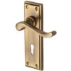 Heritage Brass Edwardian Antique Brass Door Handles (sold in pairs)