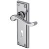 Heritage Brass Edwardian Polished Chrome Door Handles (sold in pairs)