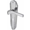 Heritage Brass Waldorf Art Deco Style Door Handles, Polished Chrome (sold in pairs)