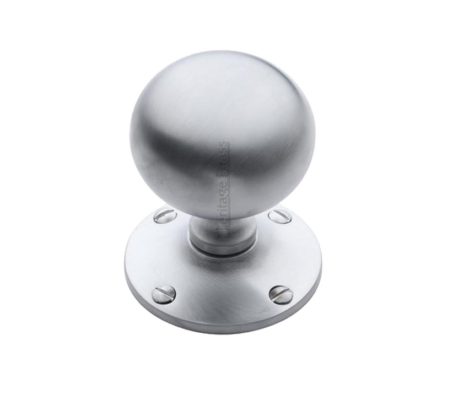Heritage Brass Westminster Mortice Door Knobs, Satin Chrome (sold in pairs)