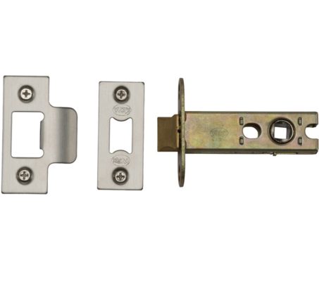 Heritage Brass Heavy Duty 2.5, 3, 4, OR 5 Inch Tubular Latches, Satin Nickel / Satin Chrome -