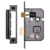 Heritage Brass 2.5 Inch Or 3 Inch Bathroom Locks (Bolt Through), Black -