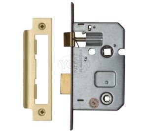 Heritage Brass 2.5 Inch Or 3 Inch Bathroom Locks (Bolt Through), Satin Brass -