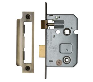 Heritage Brass 2.5 Inch Or 3 Inch Bathroom Locks (Bolt Through), Antique Brass -