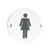 Zoo Hardware ZSS Door Sign - Female Sex Symbol, Polished Stainless Steel