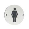 Zoo Hardware ZSS Door Sign - Female Sex Symbol, Satin Stainless Steel
