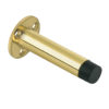 Zoo Hardware Cylinder Door Stop With Rose (76mm), Polished Brass