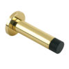 Zoo Hardware Cylinder Door Stop With Rose (70mm), Polished Brass