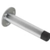 Zoo Hardware Cylinder Door Stop With Rose (90mm), Satin Chrome